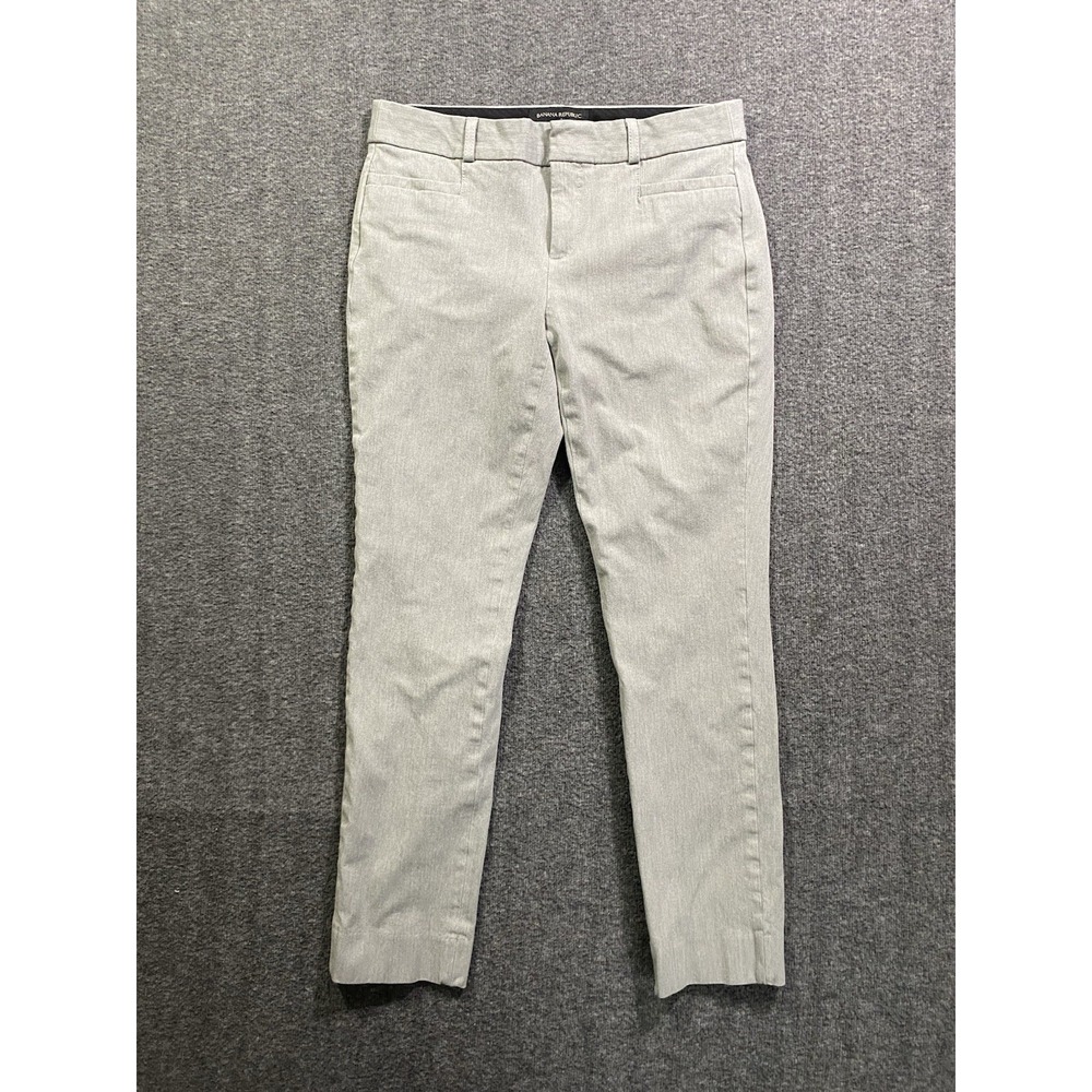 Banana Republic Sloan Curvy Fit  Pants Womens Rayon Blend Gray Size 2